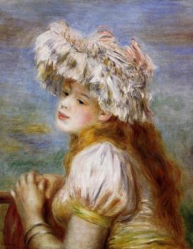 Pierre Auguste Renoir : Girl in a Lace Hat